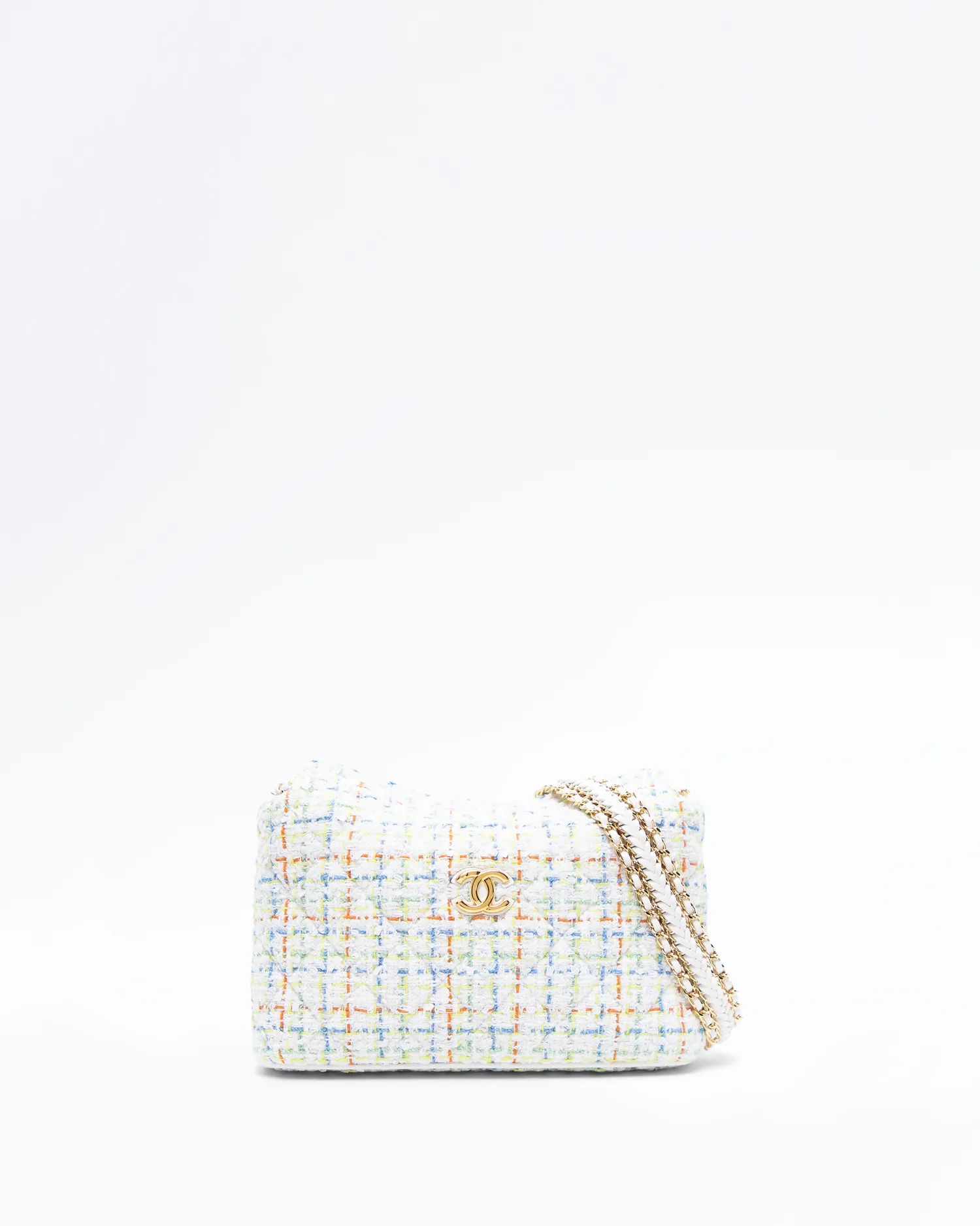 Tweed Clutch with Chain