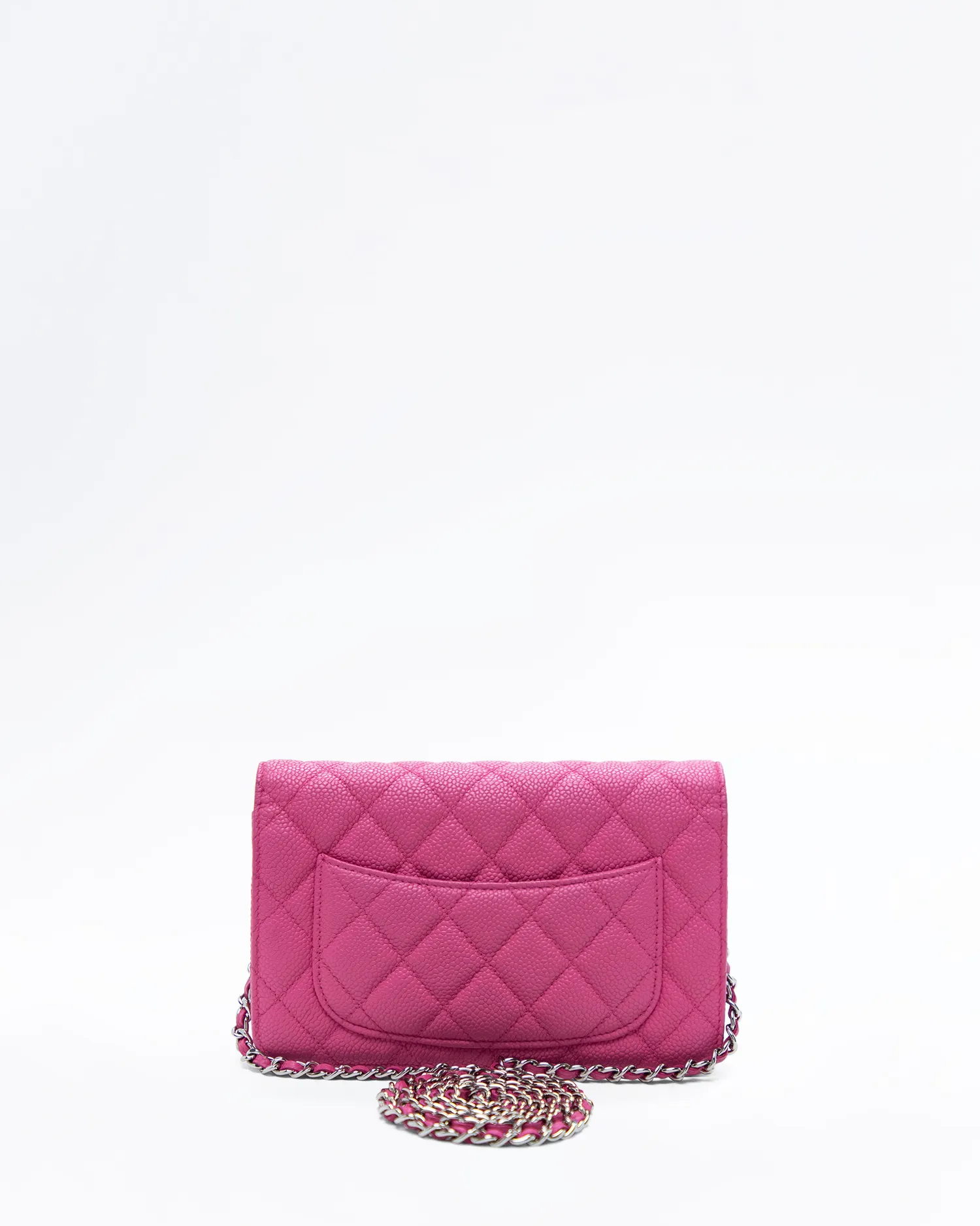 Caviar Quilted Wallet on a Chain
