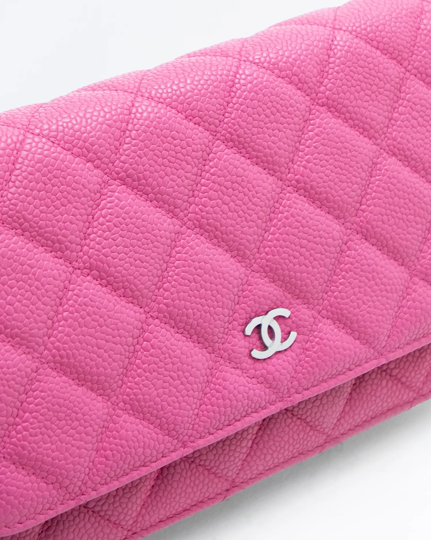 Caviar Quilted Wallet on a Chain
