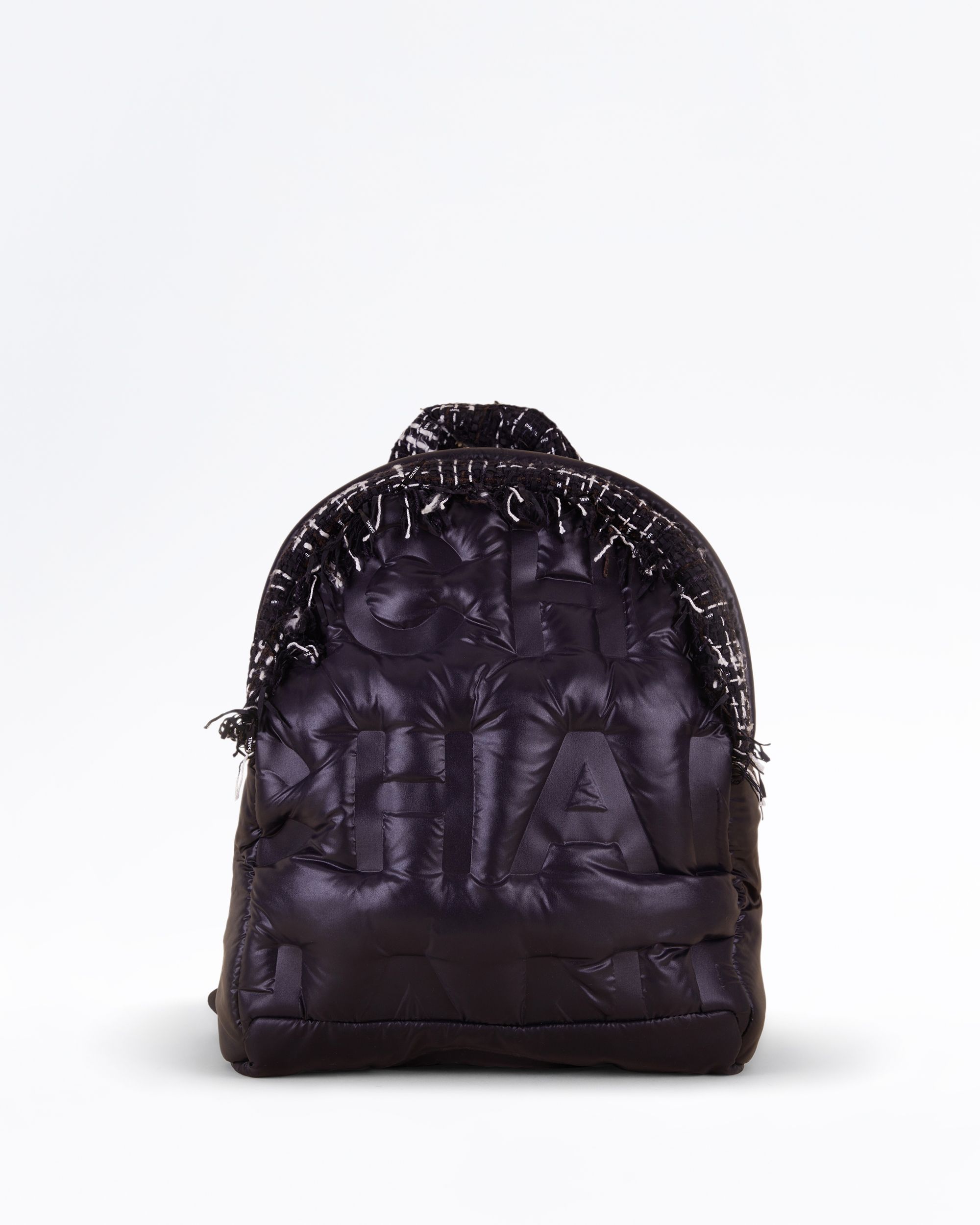 Chanel Nylon Tweed Coco Neige Medium Backpack | Vivrelle
