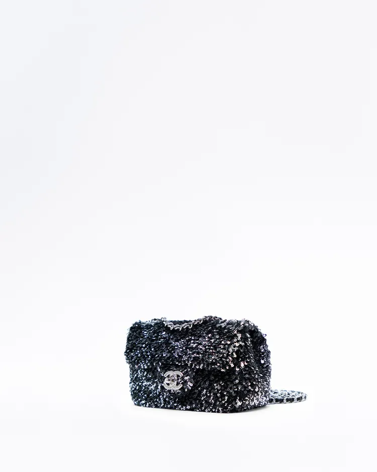 Alternate view angle of Sequin Extra Mini Flap Bag