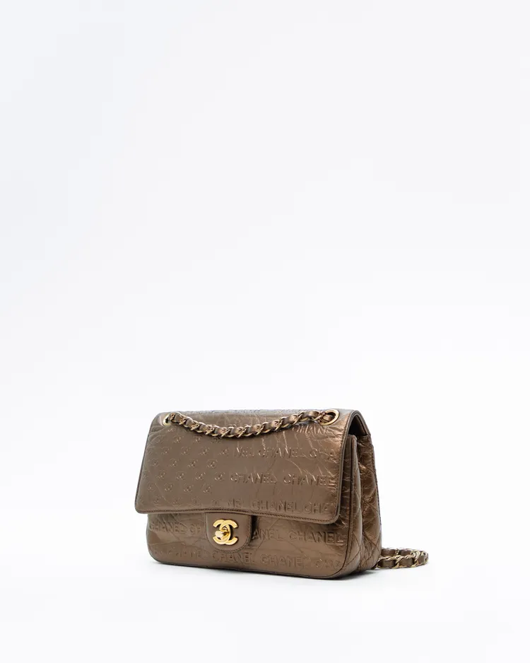 Alternate view angle of Symbol Embossed Flap Bag