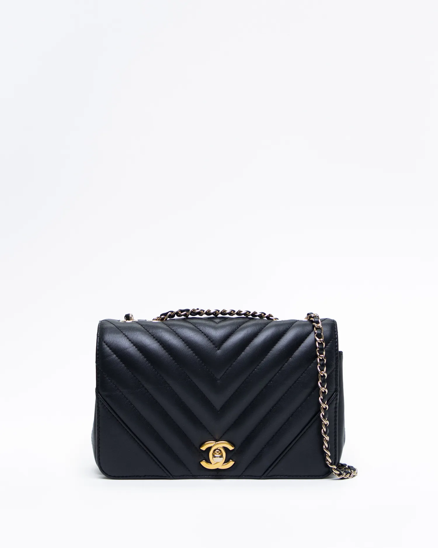 Chevron Statement Medium Flap Bag