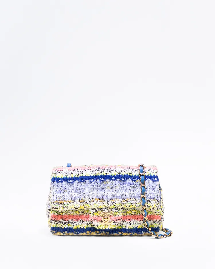 Knit Mini Flap Bag