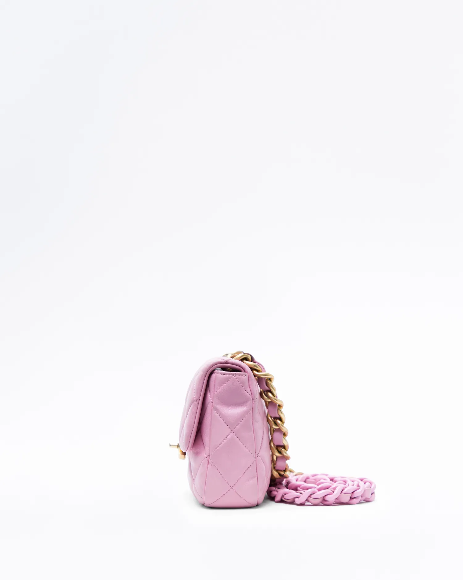 Lambskin Lacquered Chain Mini Flap Bag