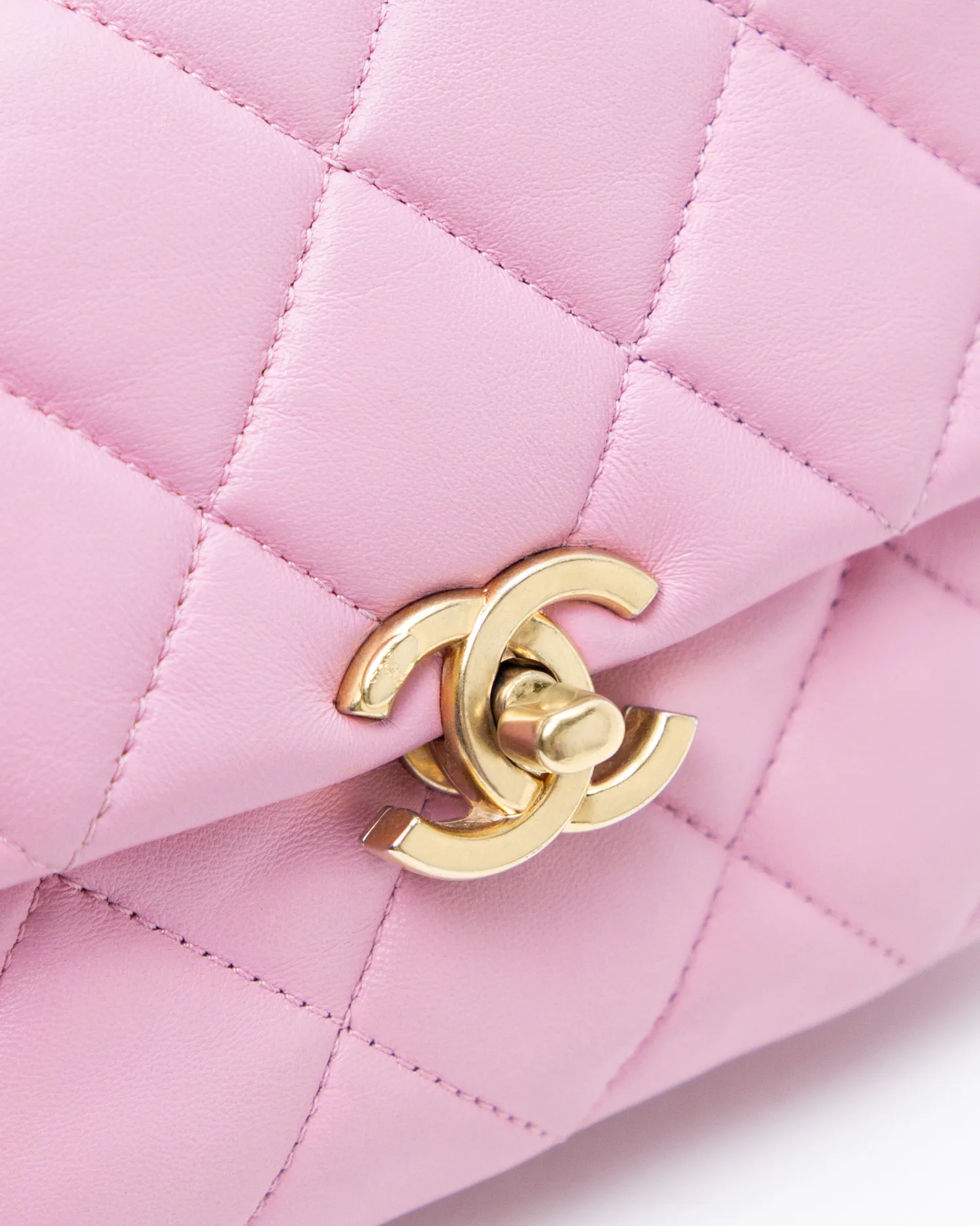 Lambskin Lacquered Chain Mini Flap Bag