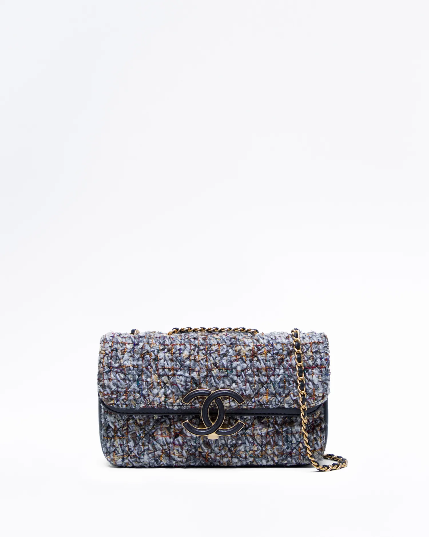 Tweed CC Chic Small Double Flap Bag