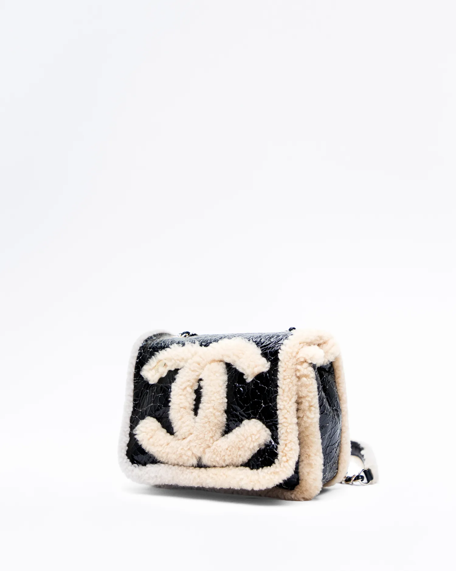 Shearling CC Mania Small Flap Bag