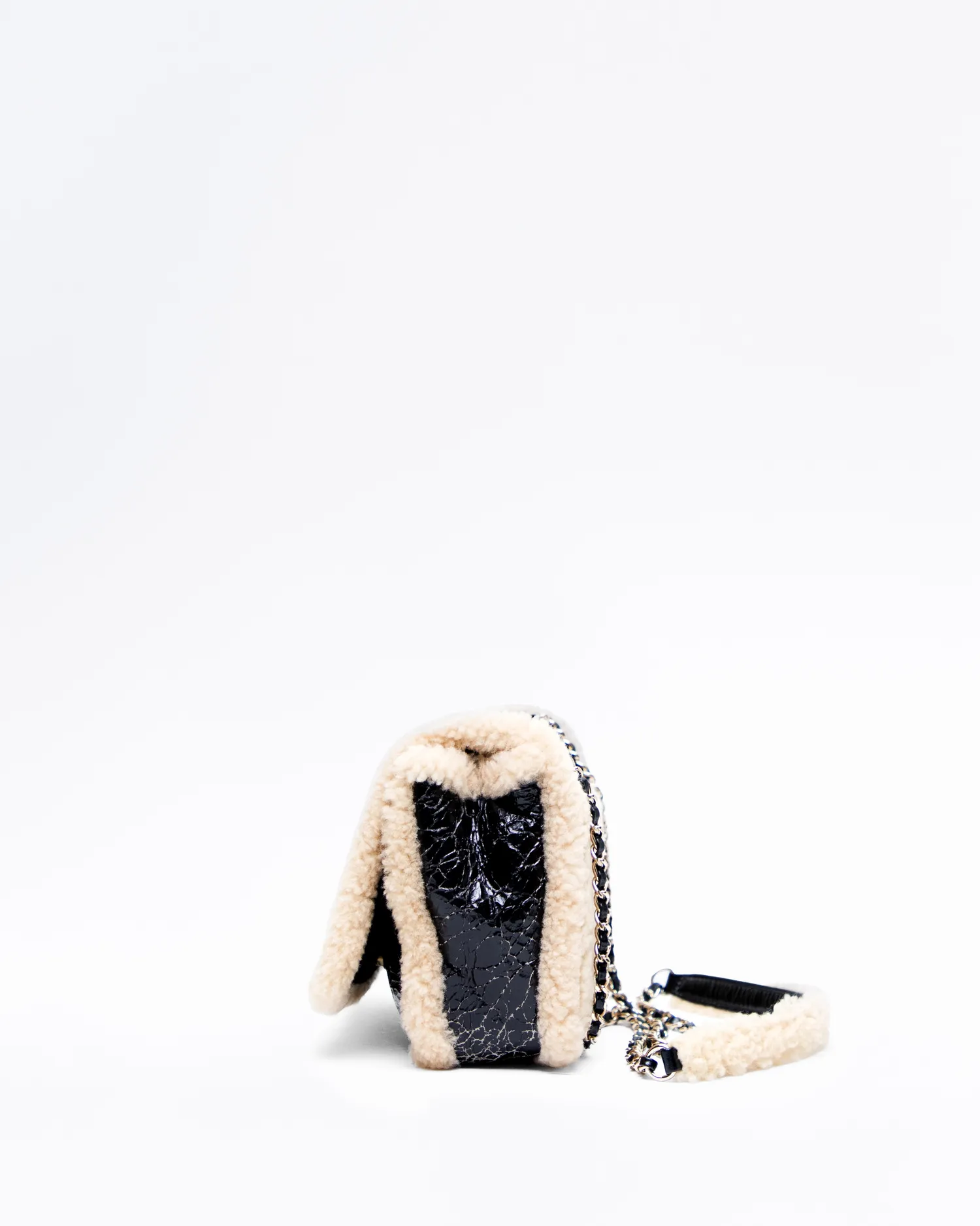 Shearling CC Mania Small Flap Bag