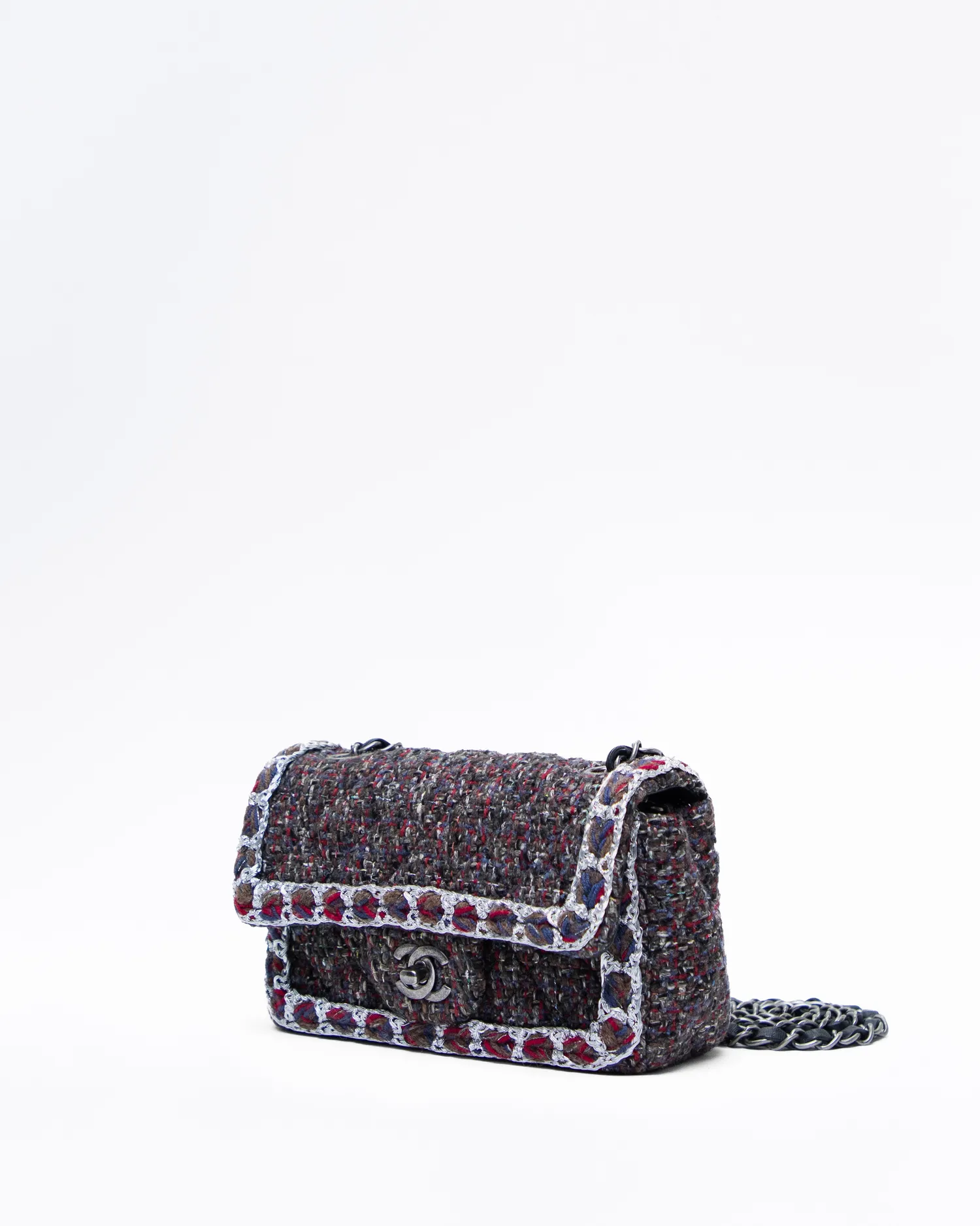 Tweed Braided Mini Classic Flap Bag