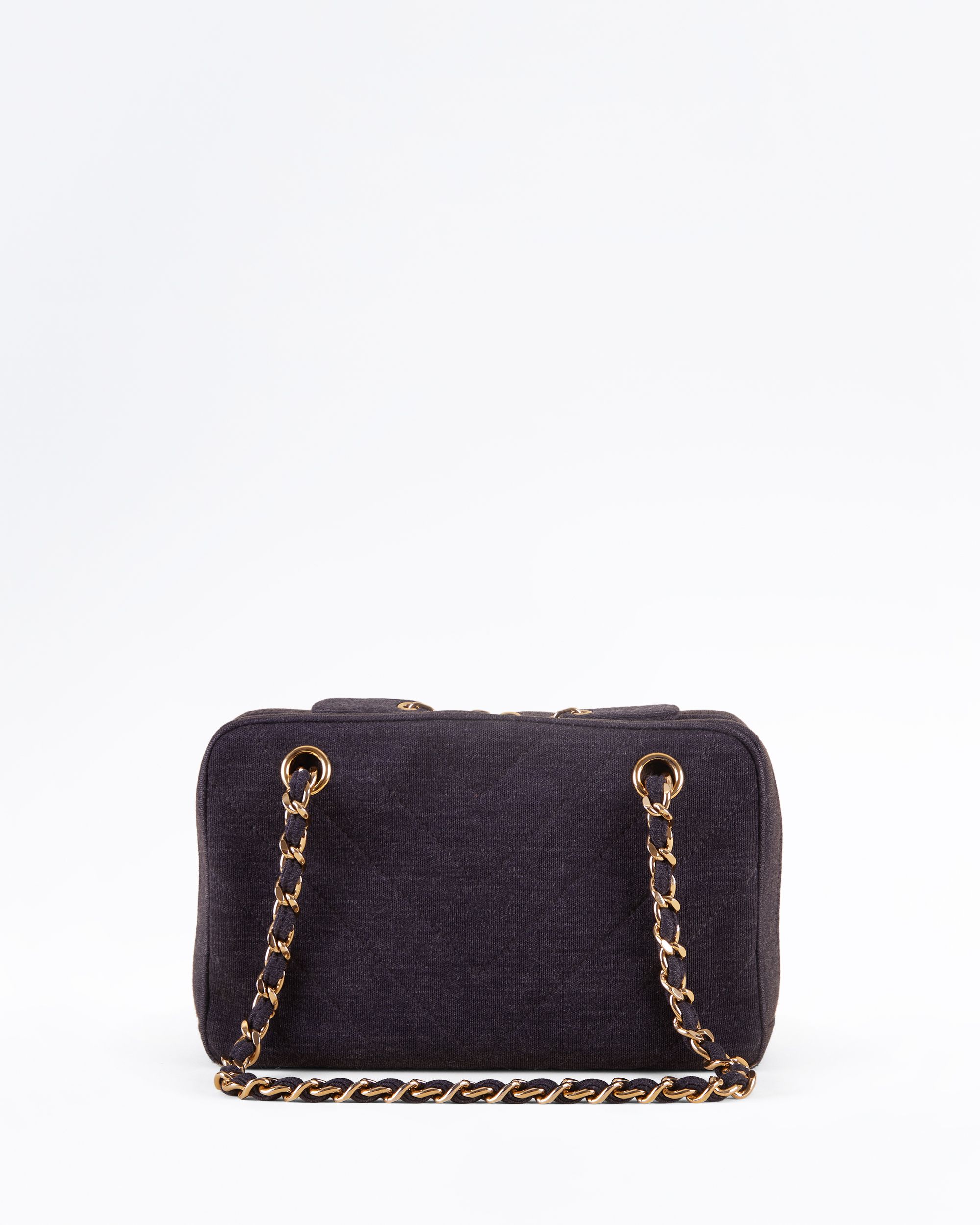 Chanel Jersey Chevron Camera Case Bag | Vivrelle