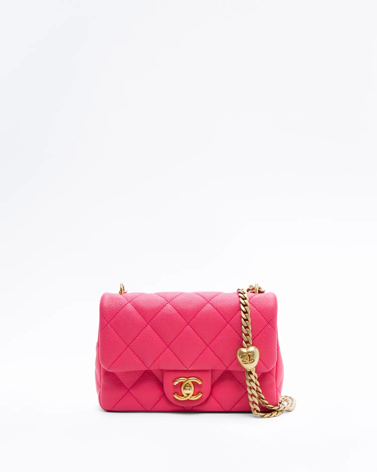 Caviar Quilted Sweetheart Mini Flap Bag