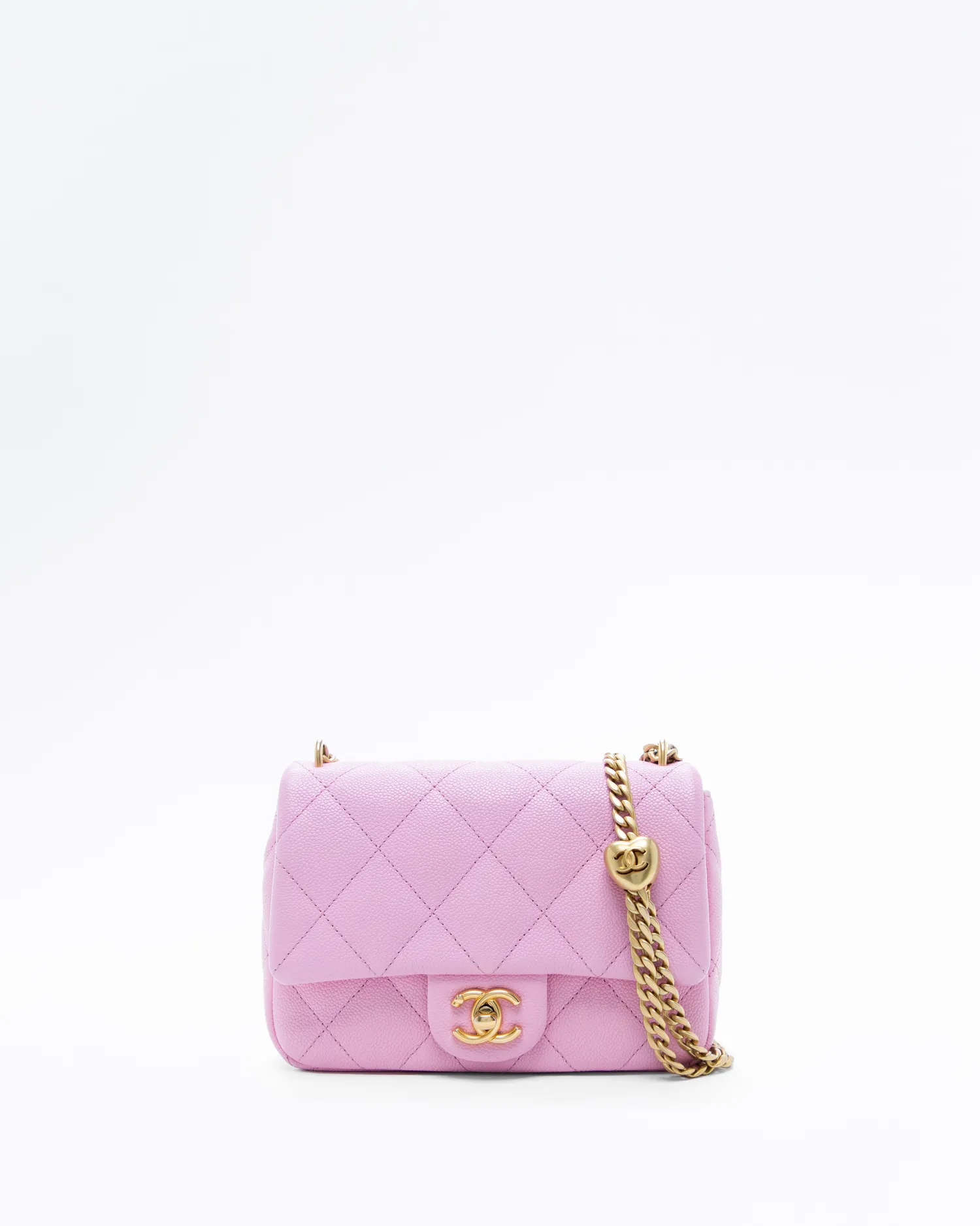 Caviar Quilted Sweetheart Mini Flap Bag