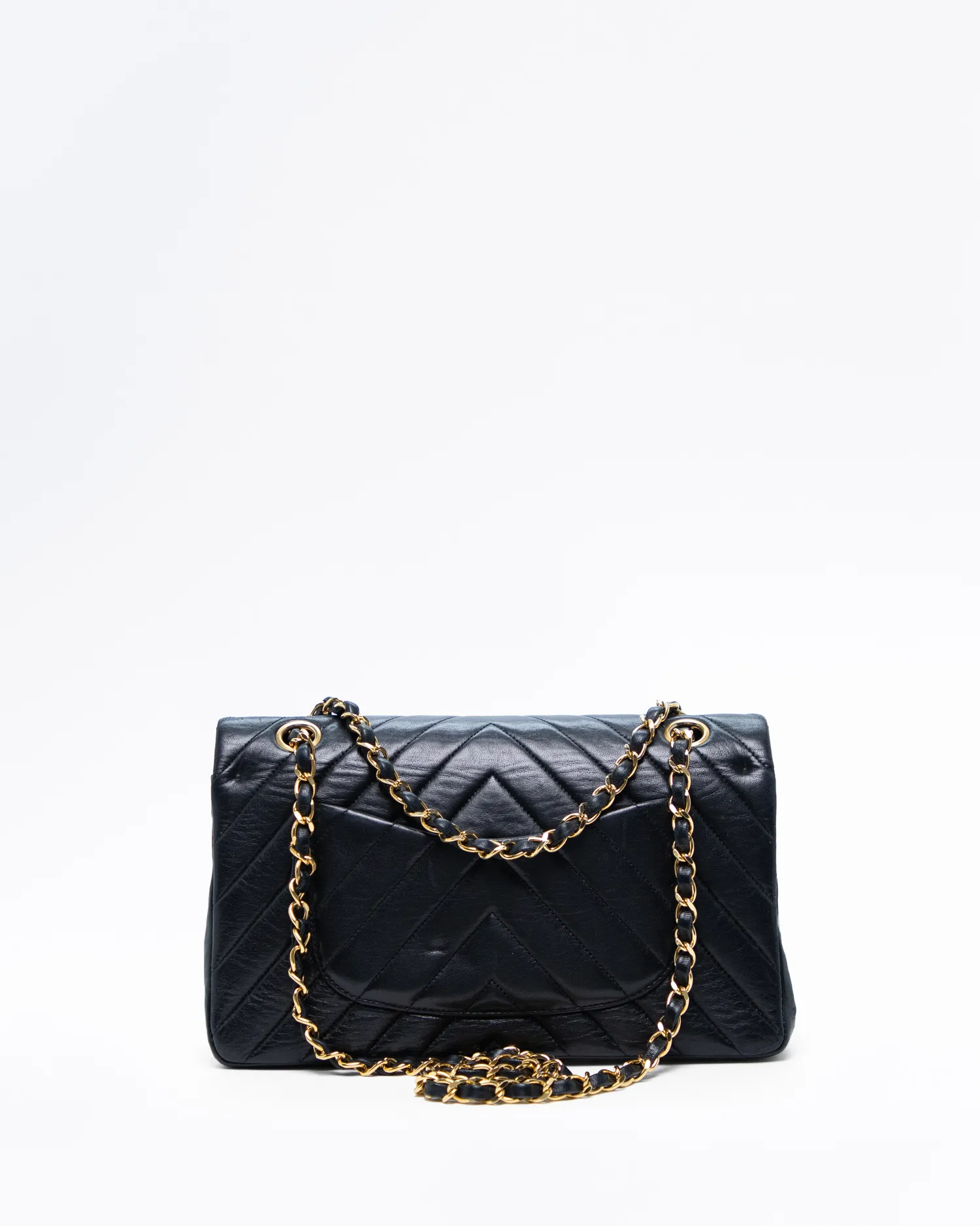 Vintage Lambskin Chevron Classic Double Flap Bag