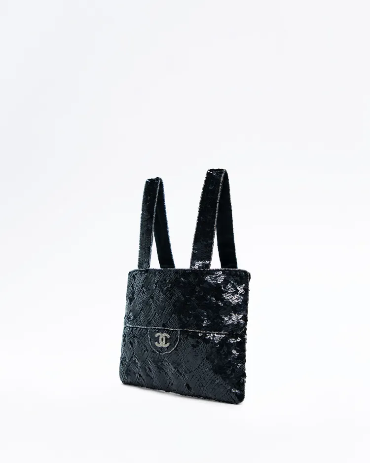 Alternate view angle of Vintage Sequin Mini Trompe L'oeil Bag