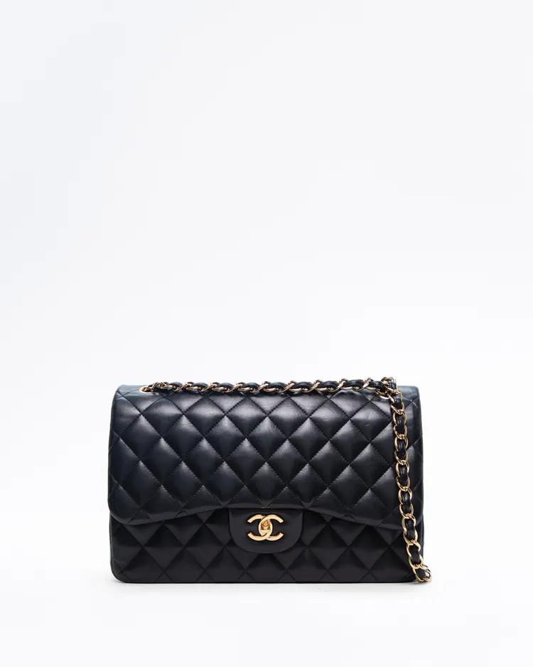Lambskin Quilted Large Classic Double Flap Bag
