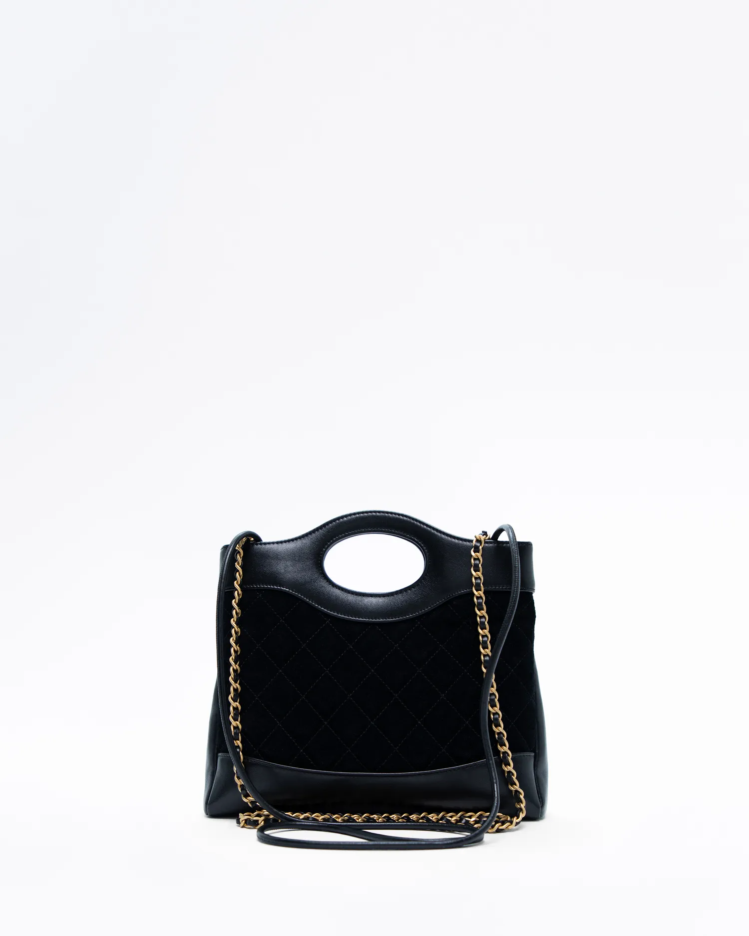 Suede Chanel 31 Mini Shopping Bag