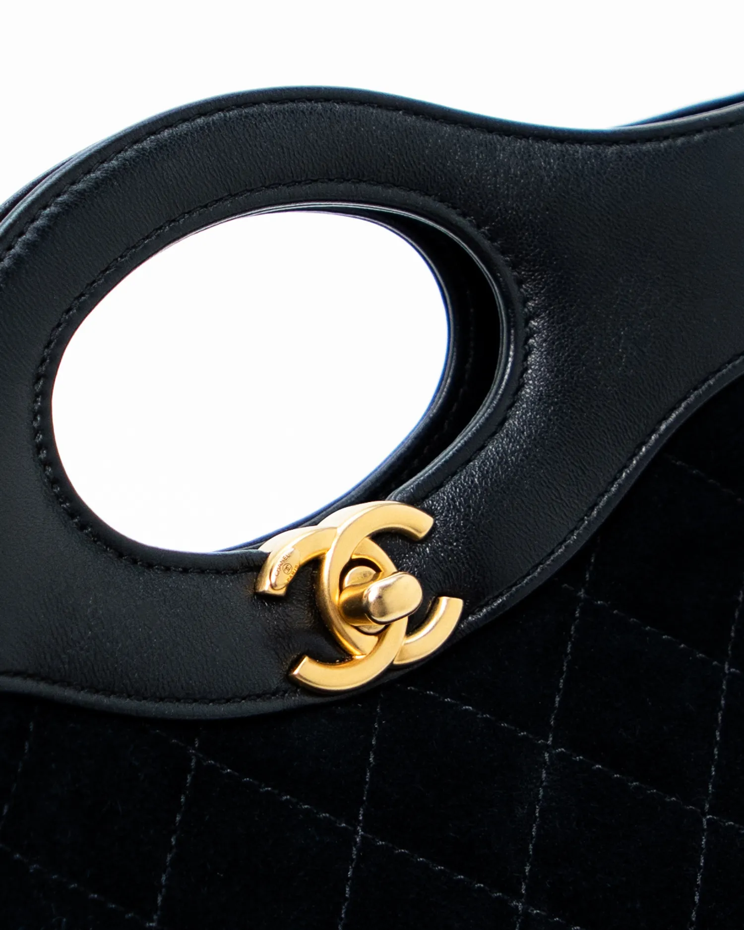 Suede Chanel 31 Mini Shopping Bag