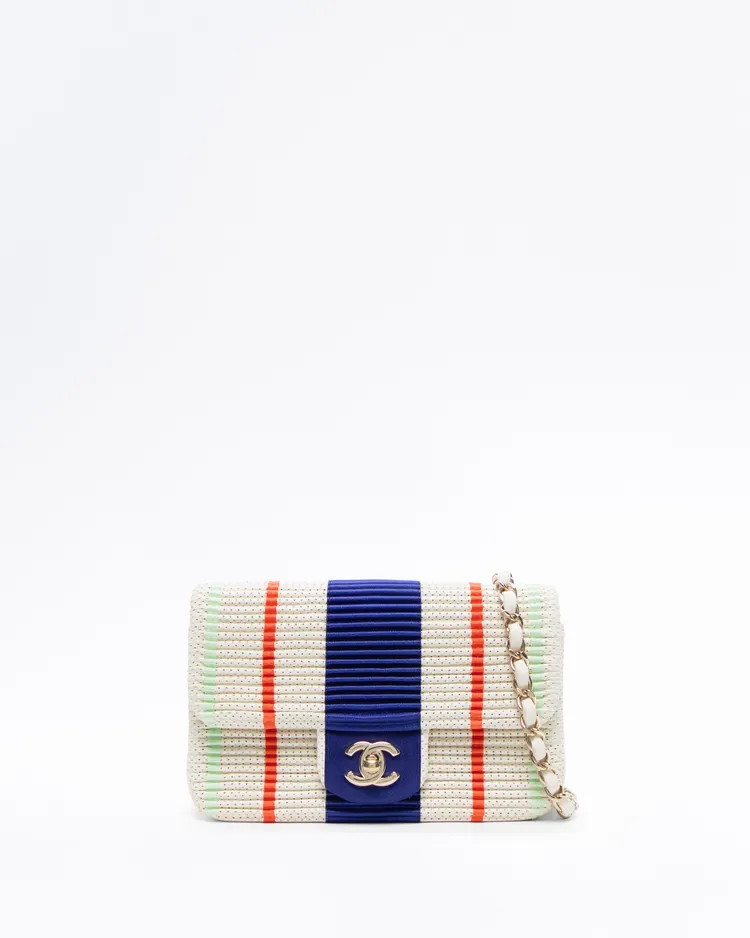 Perforated Lambskin Mini Classic Flap Bag