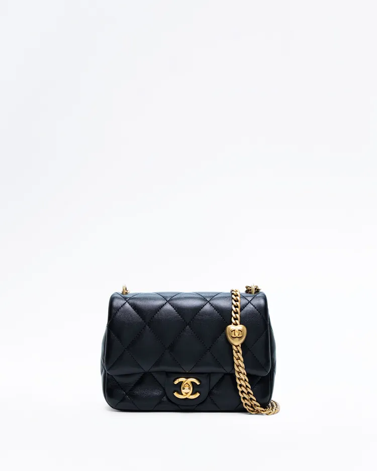 Lambskin Quilted Sweetheart Mini Flap Bag