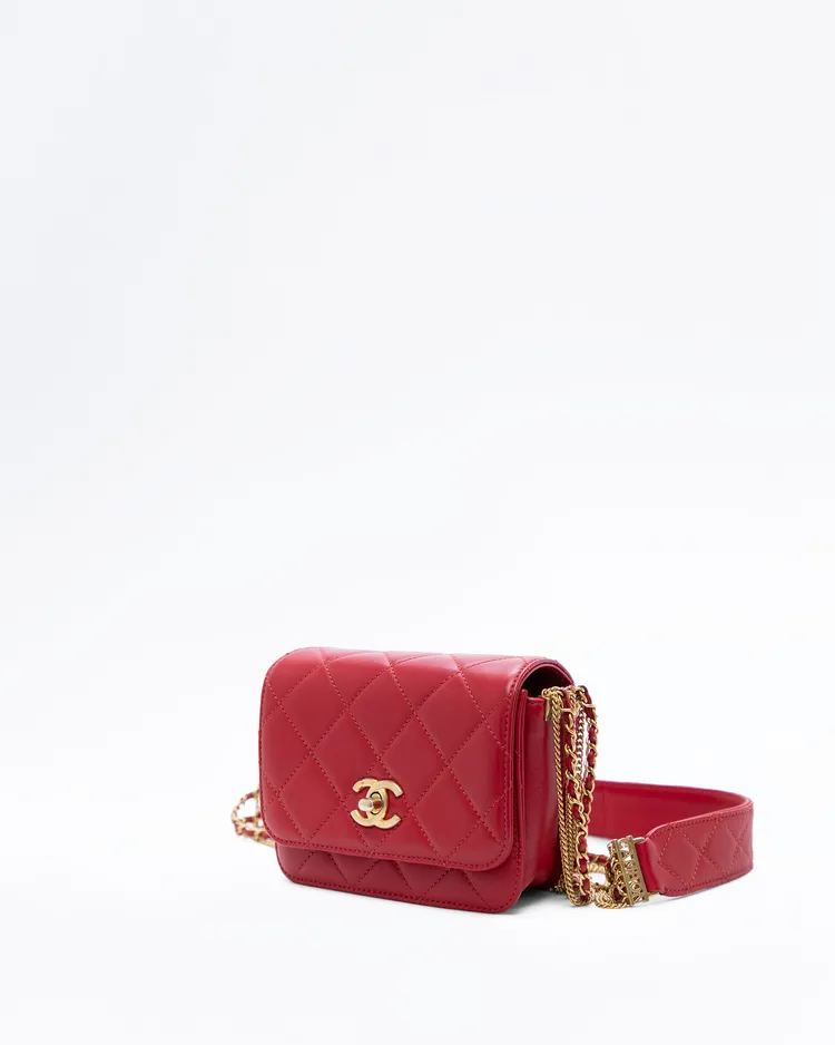 Alternate view angle of Cambon Multi Chain Mini Flap Bag