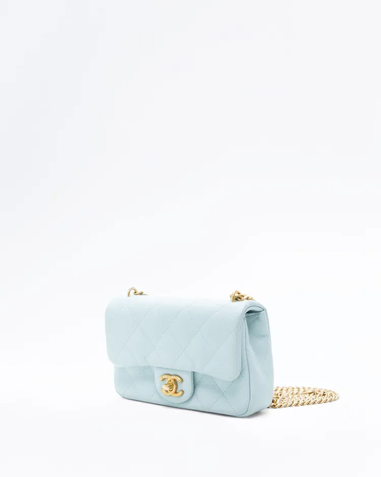 Alternate view angle of Caviar Quilted Sweetheart Mini Flap Bag