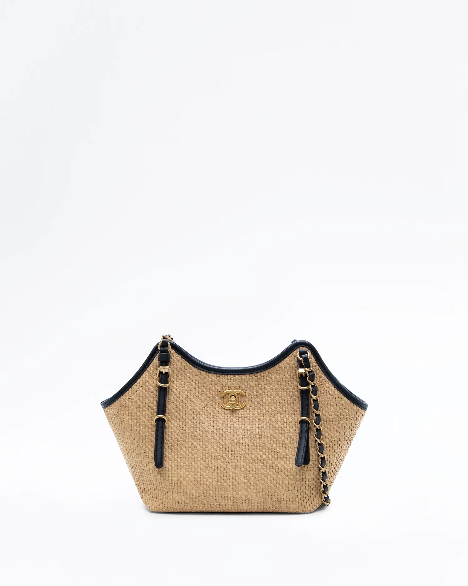 Braided Raffia Small Shopping Bag