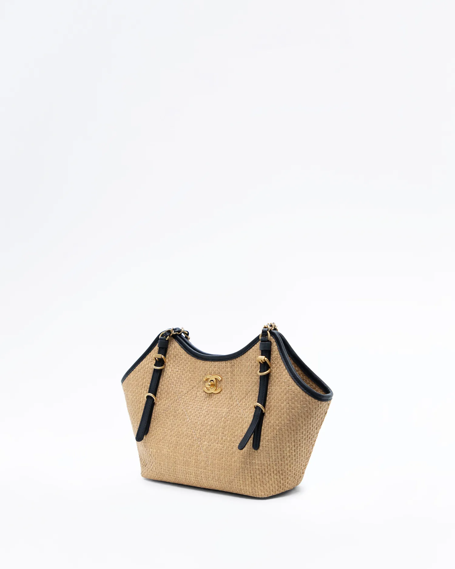 Braided Raffia Small Shopping Bag