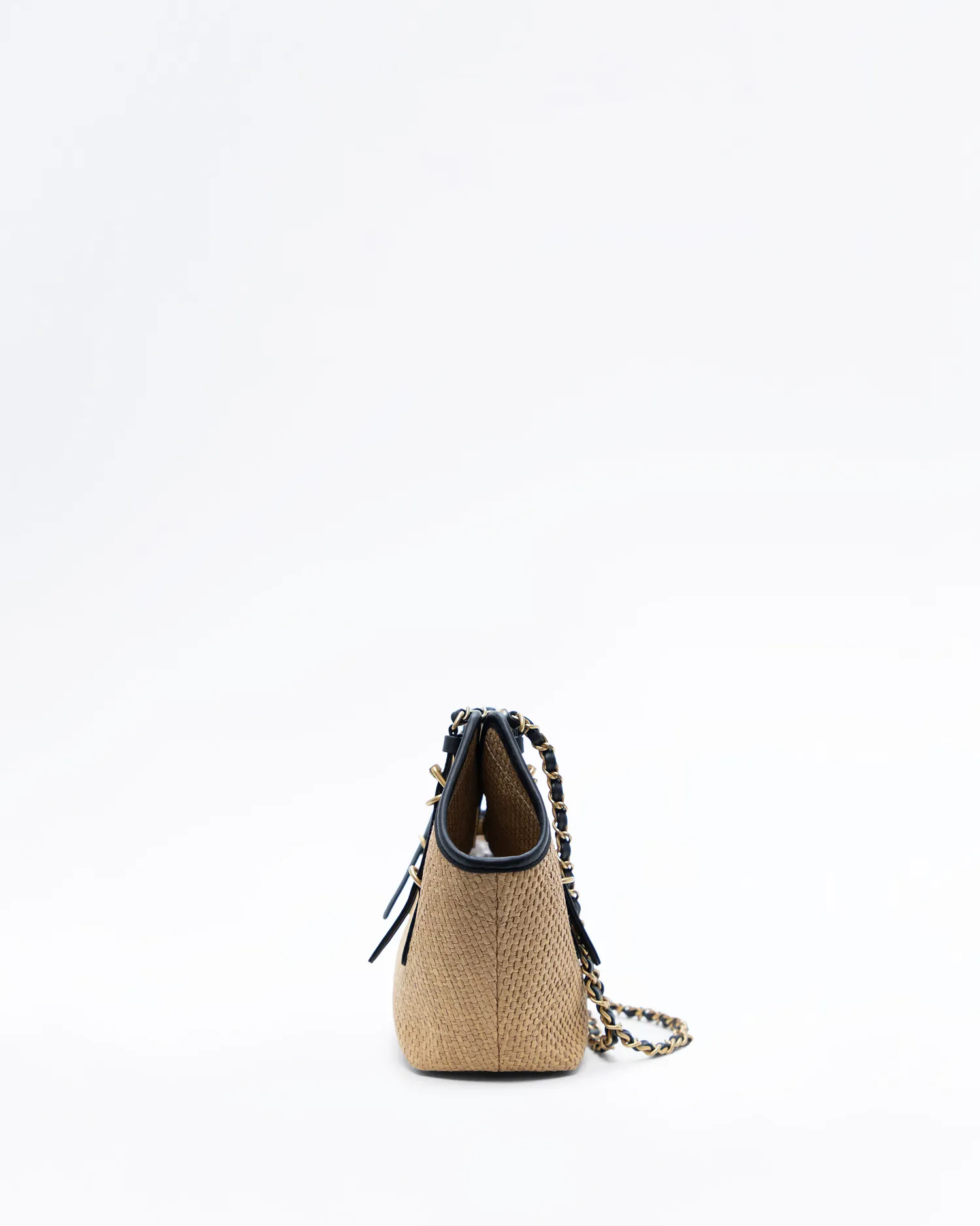 Braided Raffia Small Shopping Bag