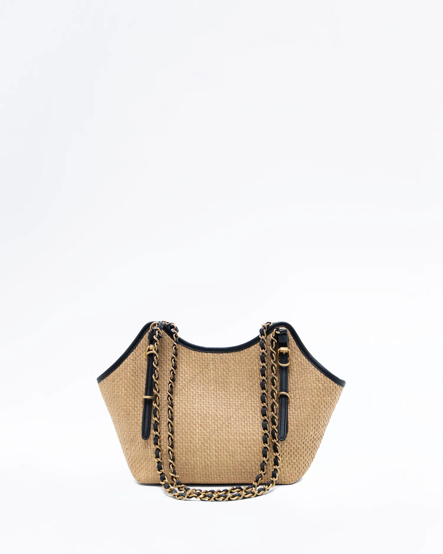 Braided Raffia Small Shopping Bag