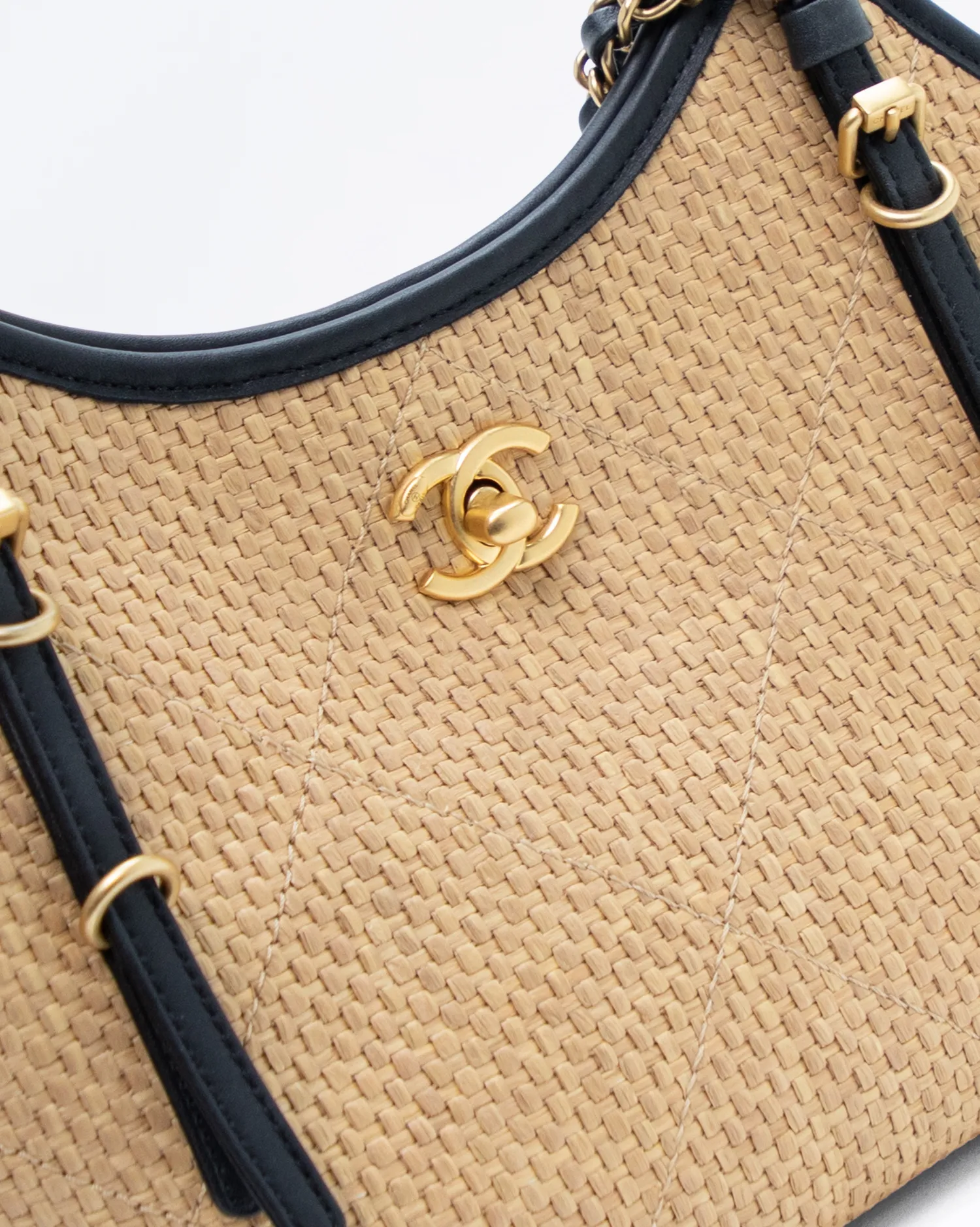 Braided Raffia Small Shopping Bag