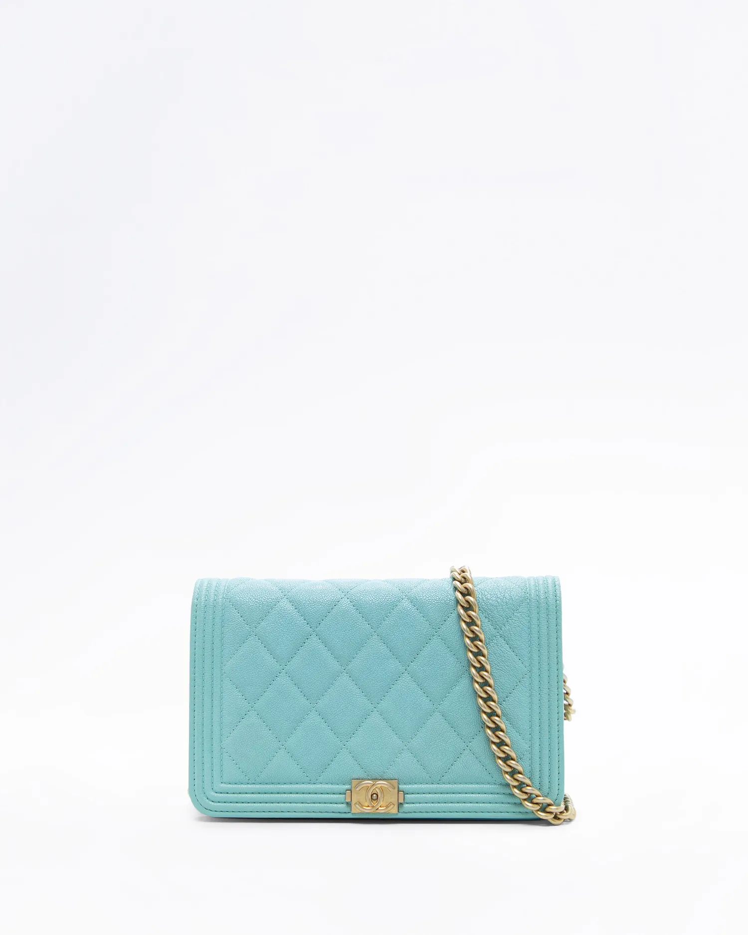 Caviar Quilted Boy Wallet on a Chain