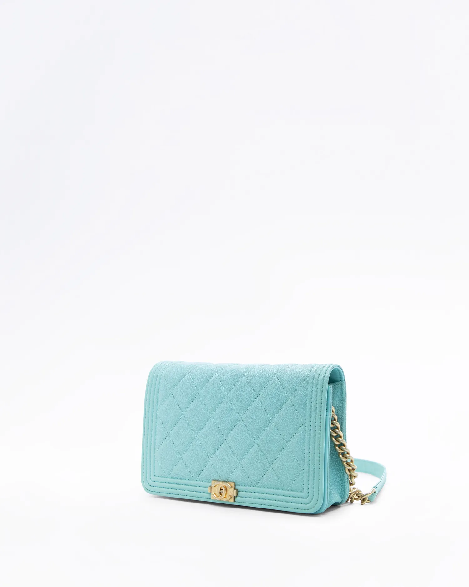 Caviar Quilted Boy Wallet on a Chain
