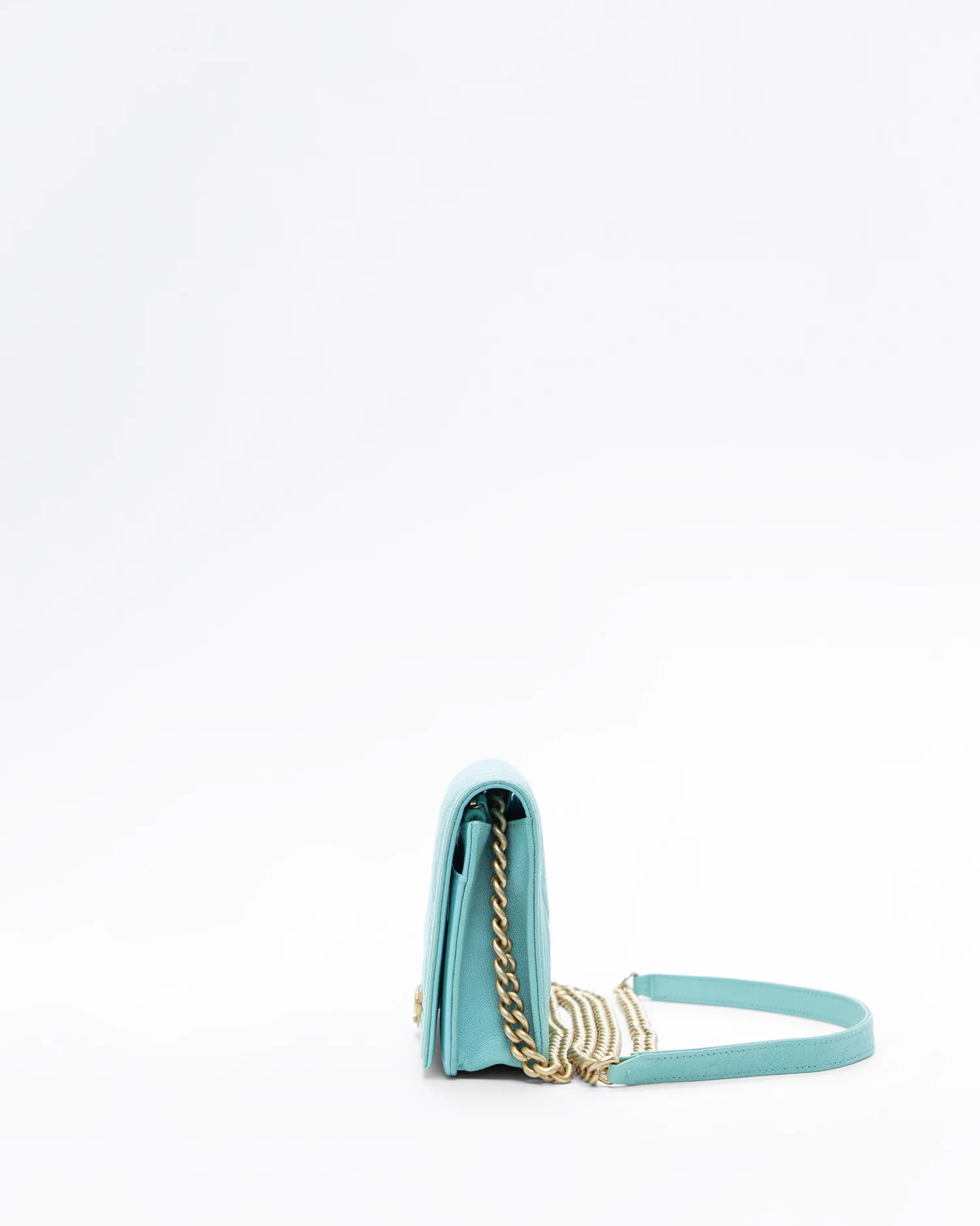 Caviar Quilted Boy Wallet on a Chain