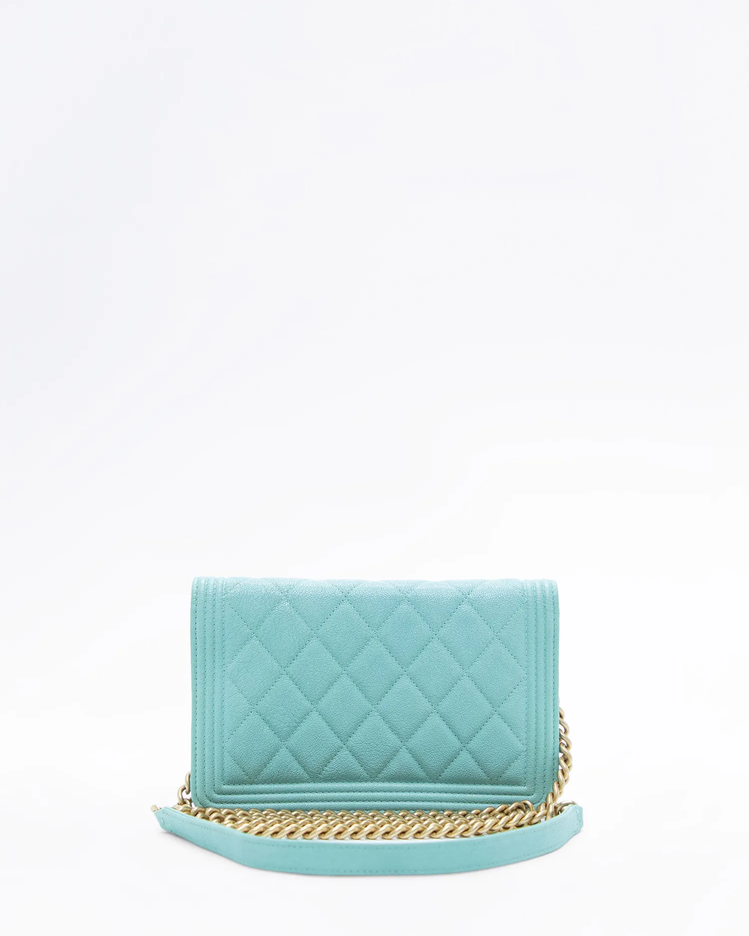 Caviar Quilted Boy Wallet on a Chain