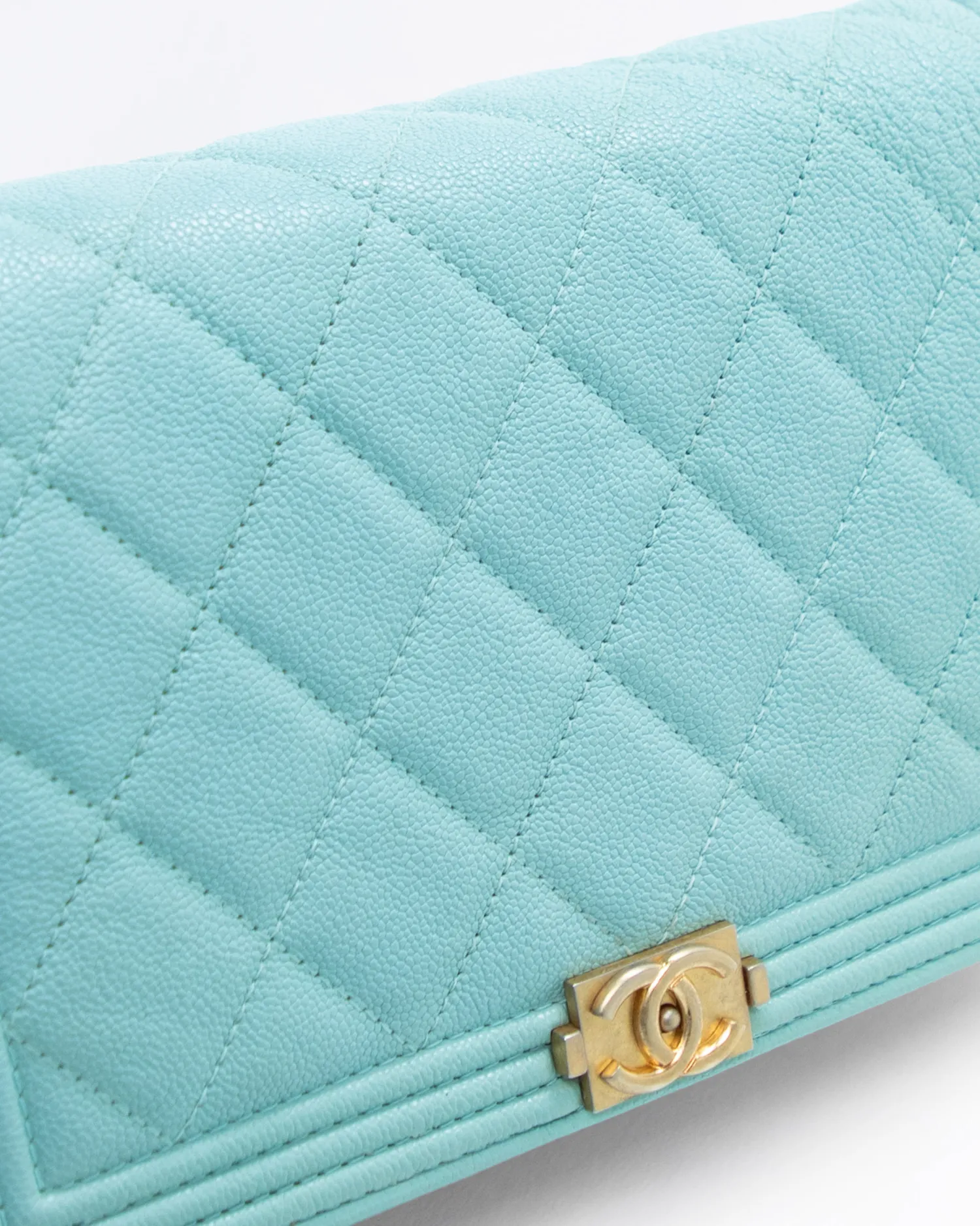Caviar Quilted Boy Wallet on a Chain