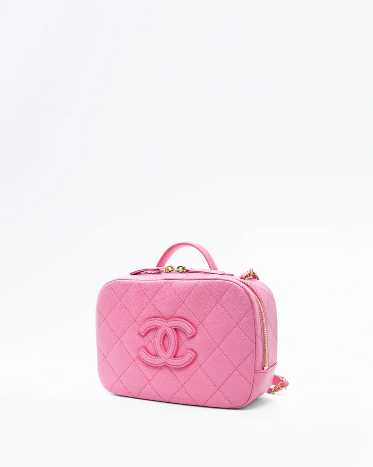 Alternate view angle of Caviar CC Top Handle Vanity Case