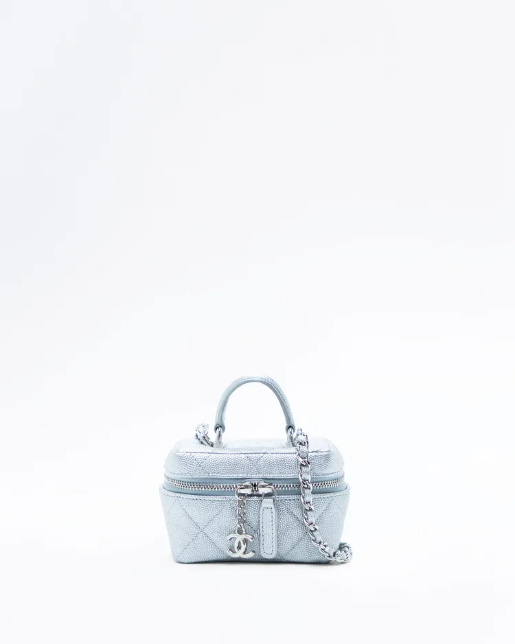 Caviar Extra Mini Vanity Case with Chain