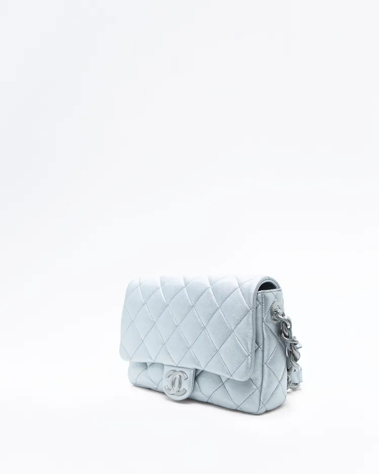 Alternate view angle of Metallic Lacquered Flap Bag