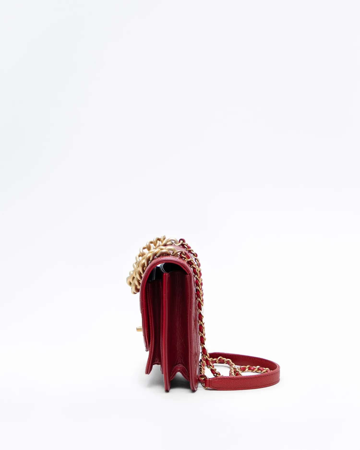 Quilted Chain Handle Mini Flap Bag