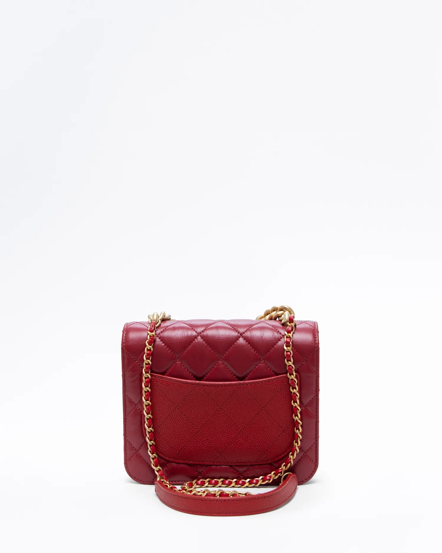 Quilted Chain Handle Mini Flap Bag