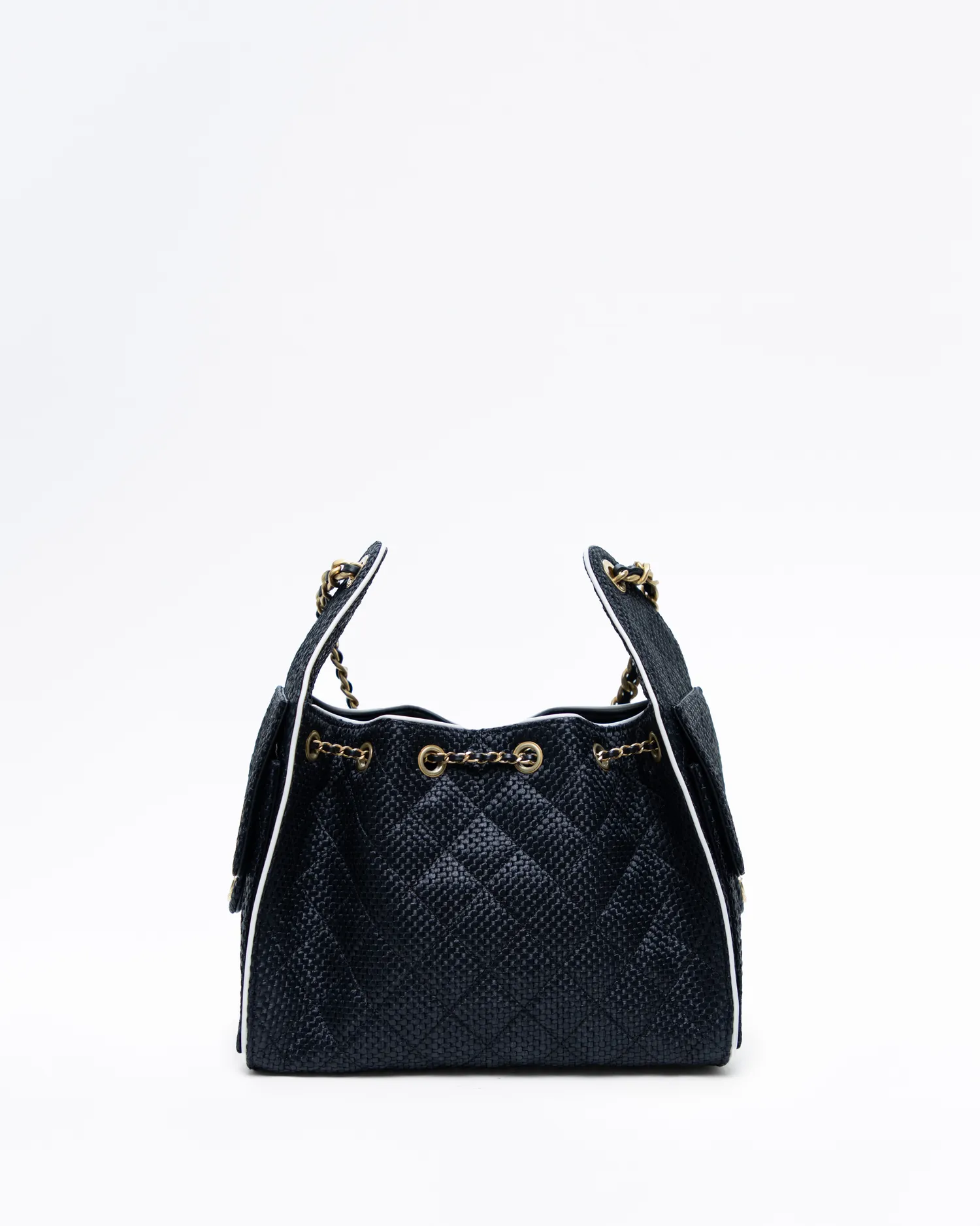 Raffia Chanel 25 Small Handbag
