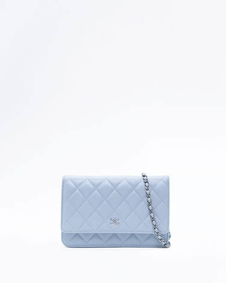 Caviar Quilted Wallet on a Chain