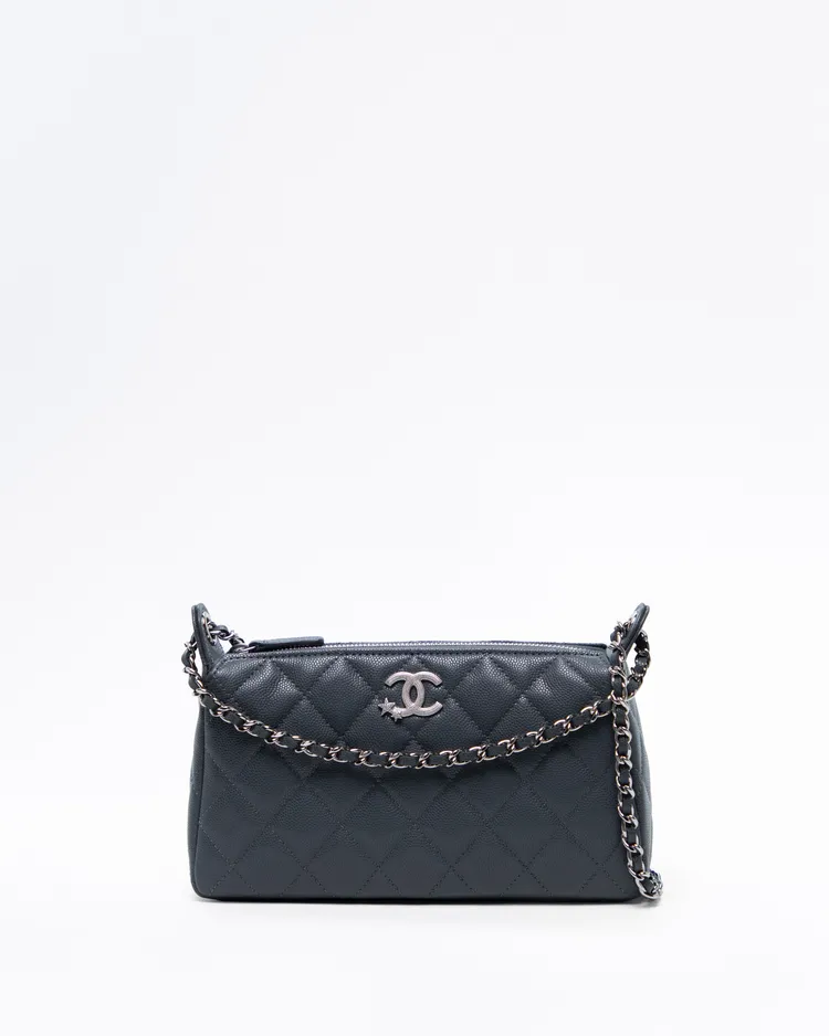 Crystal Star CC Purse with Chain