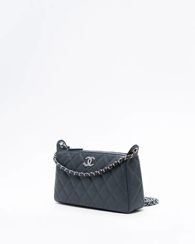 Alternate view angle of Crystal Star CC Purse with Chain