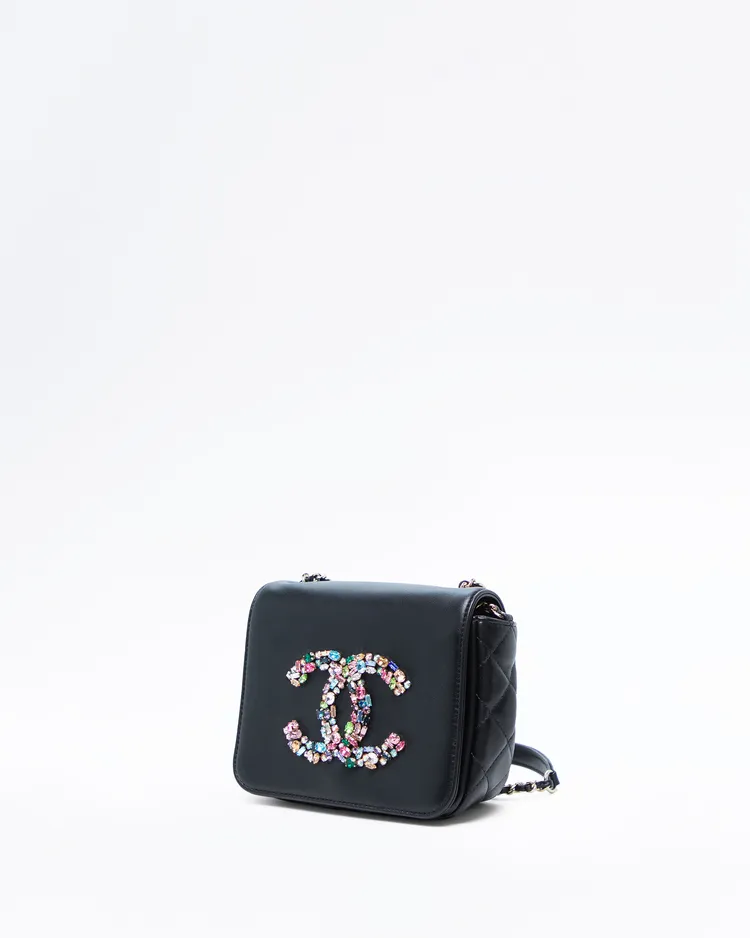 Alternate view angle of Giant Crystal CC Mini Full Flap Bag