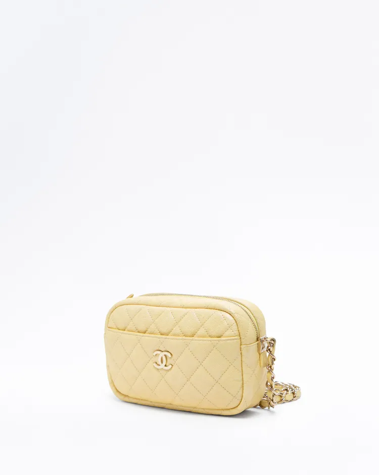 Alternate view angle of Iridescent Caviar Mini Classic Camera Case Bag