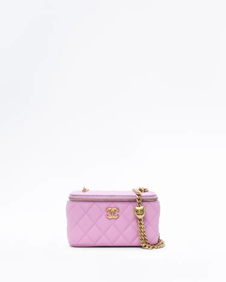 Caviar Quilted Sweetheart Crush Vanity