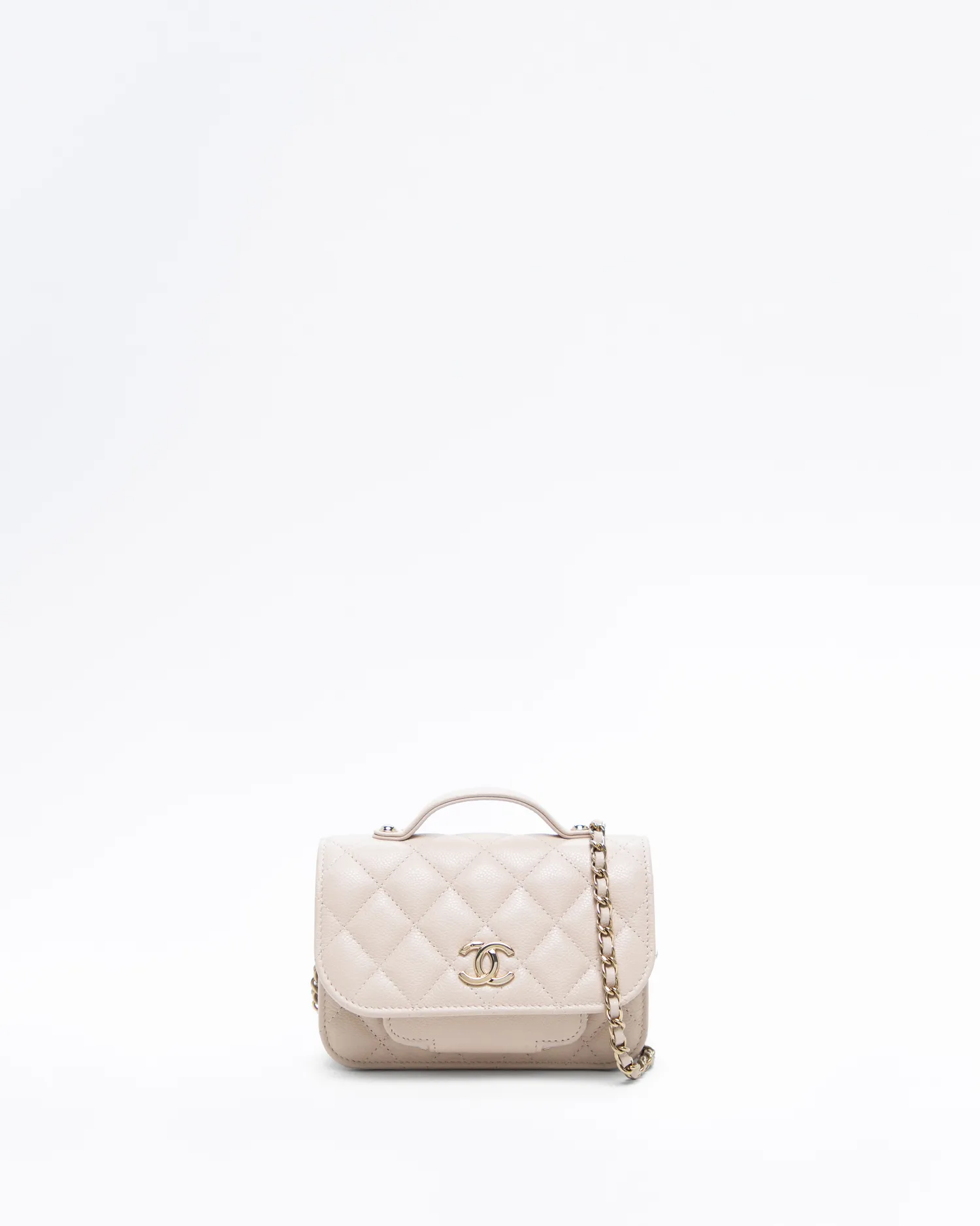 Caviar Business Affinity Clutch with Chain