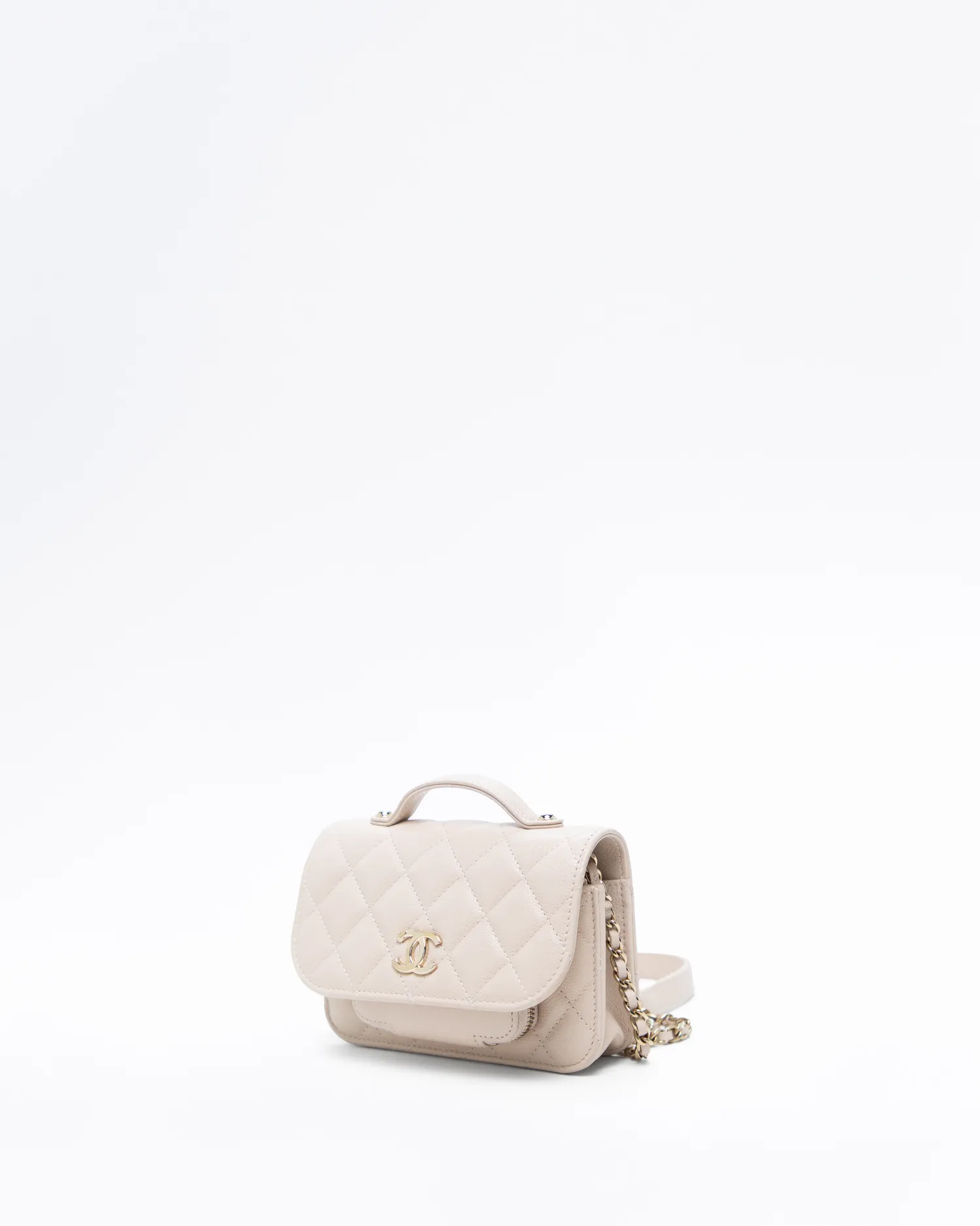 Caviar Business Affinity Clutch with Chain